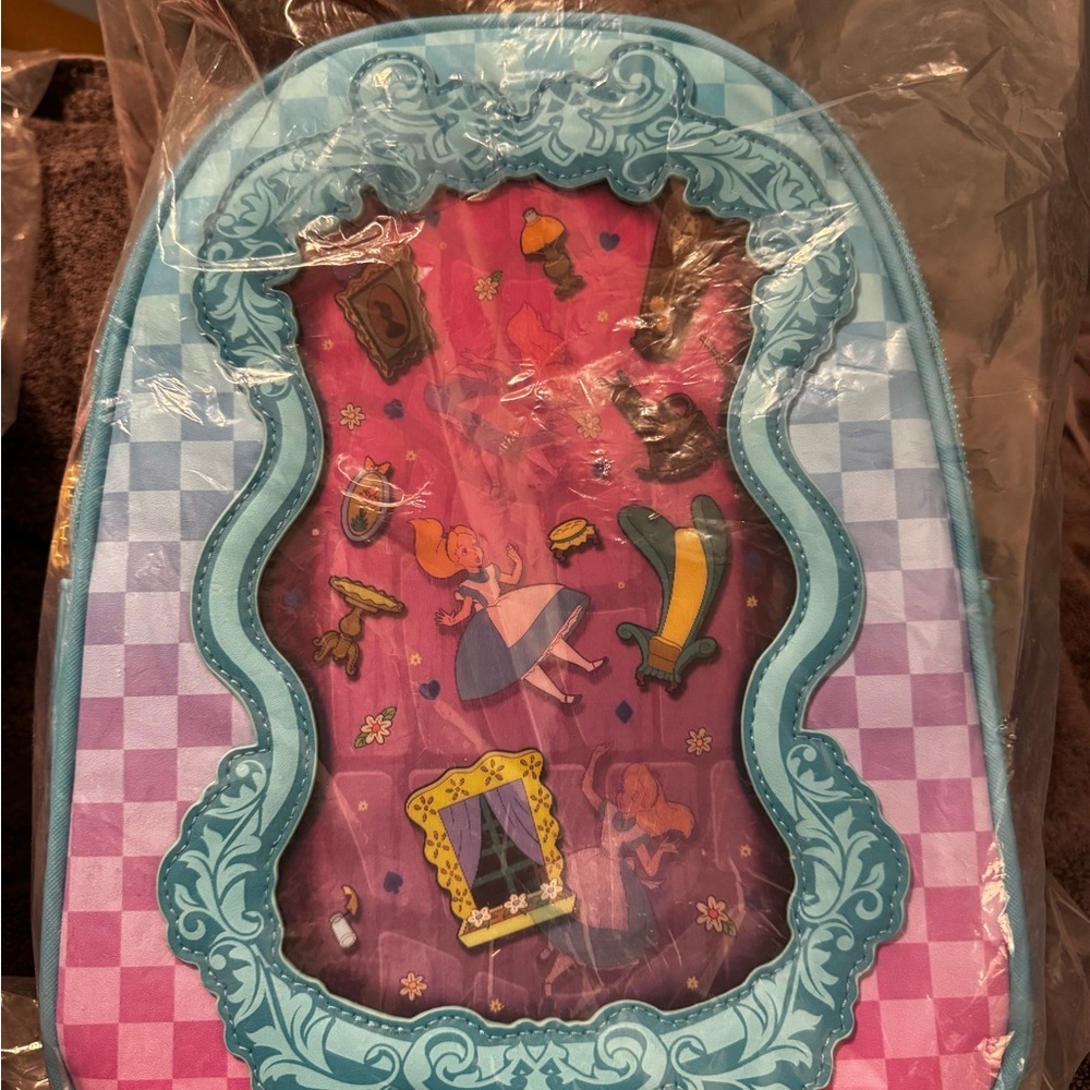 Loungefly Alice in Wonderland Themed Backpack Down the Rabbit Hole Hard to find